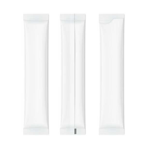 空白棒包装袋模型。破旧的普通套间。图片下载