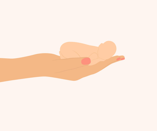 抱着早产婴儿的侧视图。世界早产日图片下载