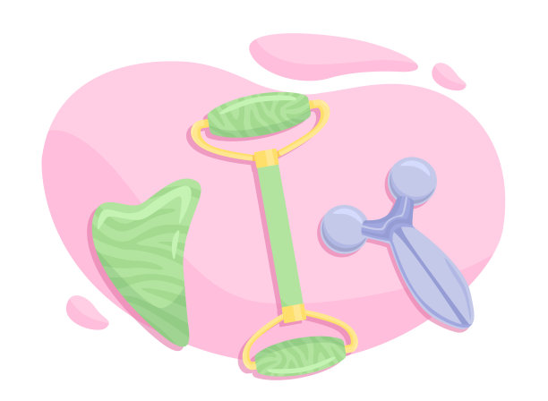 一套矢量按摩工具概念图片下载