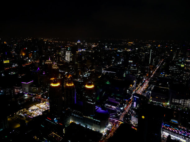 城市的夜晚，数码照片的画面作为背景图片下载