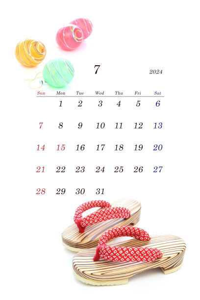 2024年历7月，有格塔和溜溜球图片下载