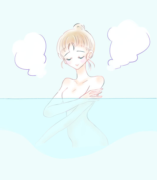 美丽的女人在洗澡图片下载