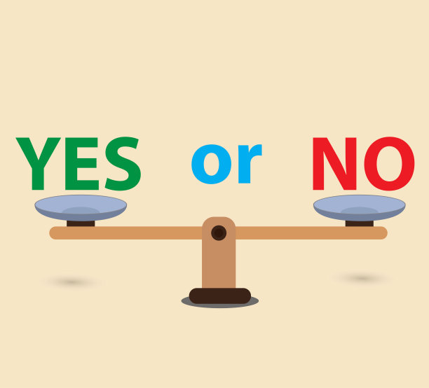 是或不是选择。矢量插图。复选标记交叉图标集。在右边的符号上打勾。在白色背景上交叉。孤立矢量符号符号。图片下载