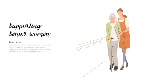 矢量说明材料:护理，行走辅助图片下载