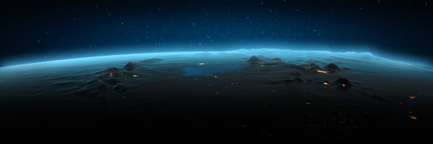 非洲，维多利亚湖城市之光图片下载