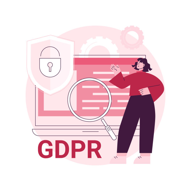一般数据保护法规抽象概念矢量说明。图片下载