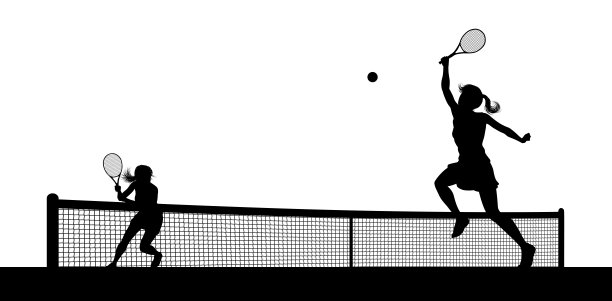 女子网球比赛剪影选手图片下载