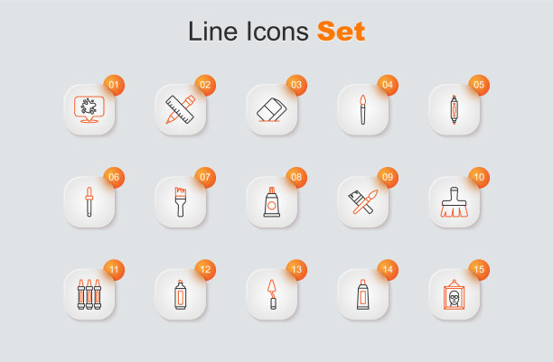 设置线显像管与调色板油漆调色板图片下载