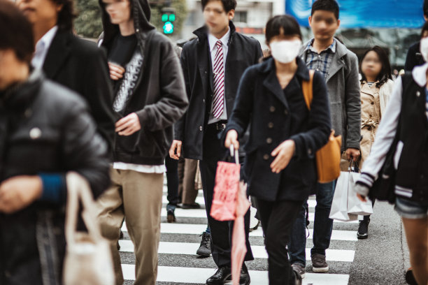 日本斑马线街道图片下载