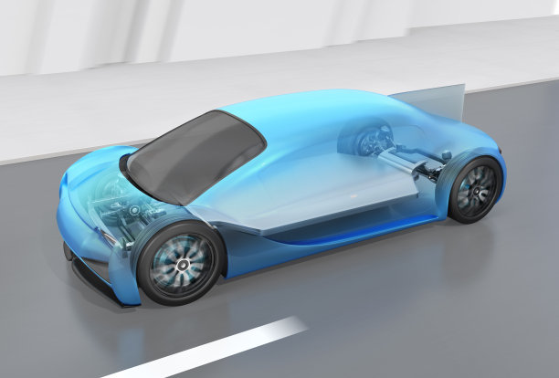 装有轮毂电机的电动汽车技术图纸图片下载