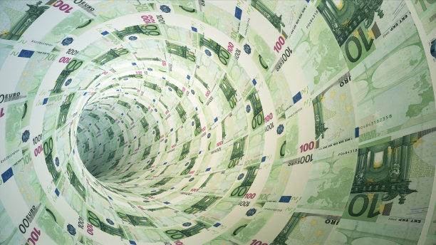 在100欧元的封闭隧道中向前飞行图片下载