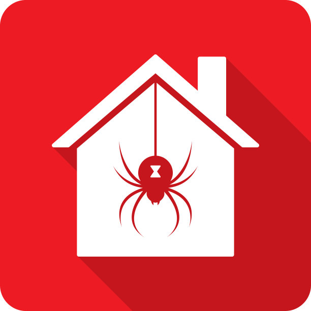 房屋蜘蛛图标剪影图片下载