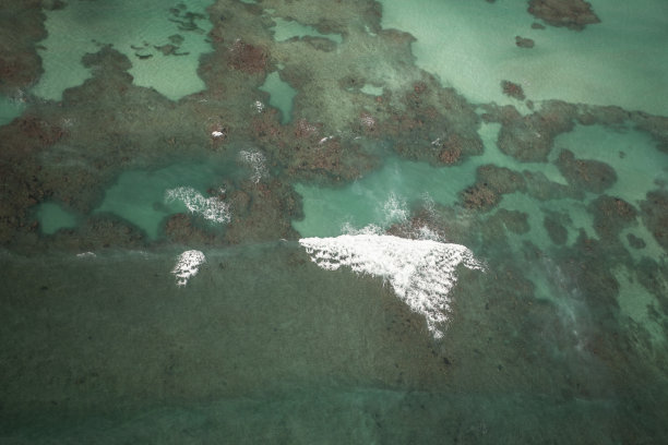 从空中俯瞰多米尼加共和国蓬塔卡纳美丽的加勒比海海滩图片下载