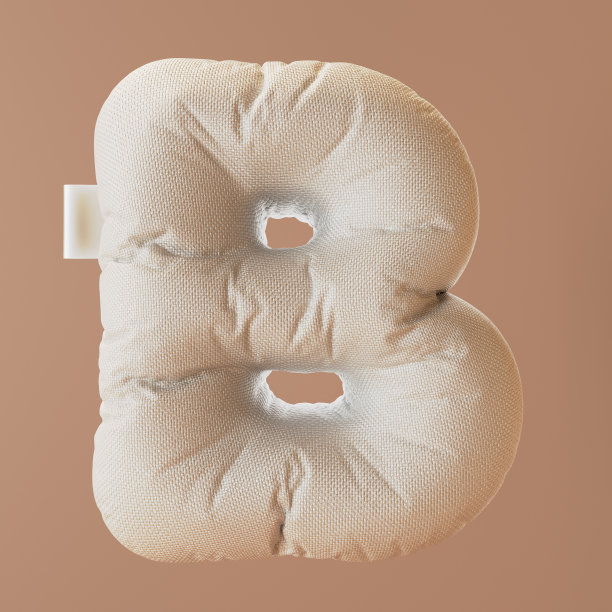 充气，泡沫，纺织品，织物3d字母B。图片下载