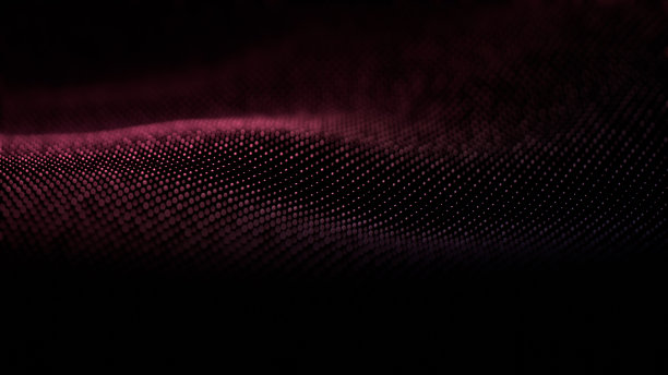 波流音乐或数据连接能量。粒子的音乐波。大数据可视化。抽象的蓝色背景与动态波。三维渲染图片下载