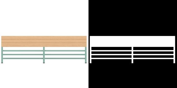 健身房更衣室长凳图片下载