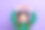 照片开朗可爱的女孩棕色的头发尾巴显示心的姿态同情爱人享受幼儿园孤立的紫罗兰色背景图片下载