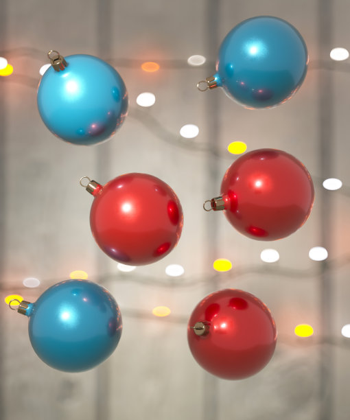 红色和蓝色的小玩意接近3d渲染图片下载