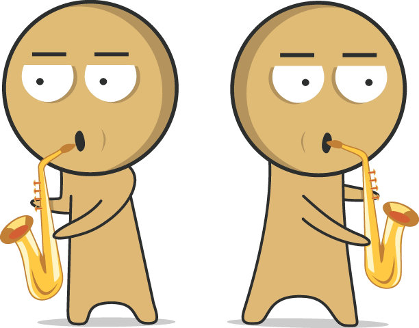 男人和萨克斯管图片下载