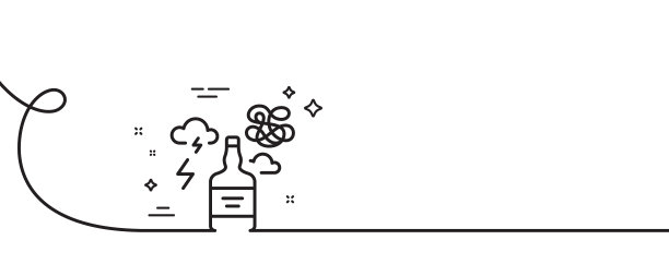 酒精依赖线性图标：压力与困境图片下载