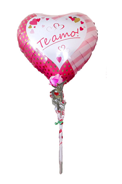 心形气球里有爱你的文字孤立的照片图片下载