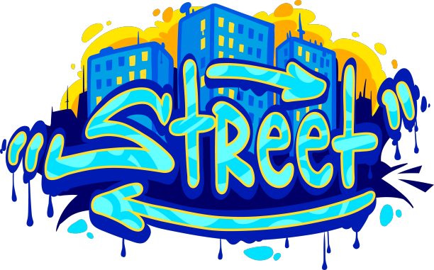 街头涂鸦艺术城市风格的墙壁艺术品图片下载