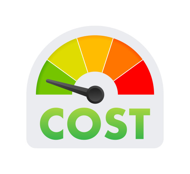 降低成本水平计，测量规模。水平速度计指示。价格管理。矢量股票插图图片下载