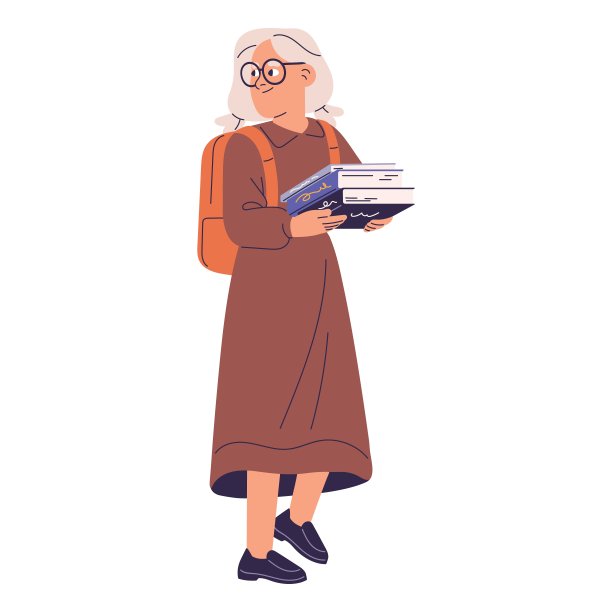 穿着裙子的女孩手里拿着一摞书，背着背包。戴眼镜的孩子走路，走路，去学习，接受教育。孩子们回到小学。平面隔离矢量插图上的白色图片下载