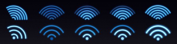 霓虹灯图标wifi信号，声波，无线图片下载