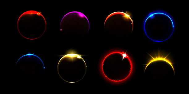 太阳行星日食光，日出耀斑效应图片下载