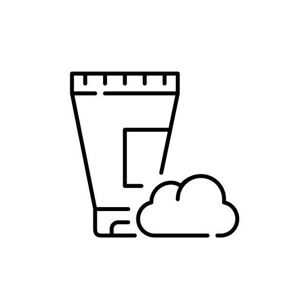 泡沫洗脸。清洁用化妆品。像素完美，可编辑的笔触图片下载