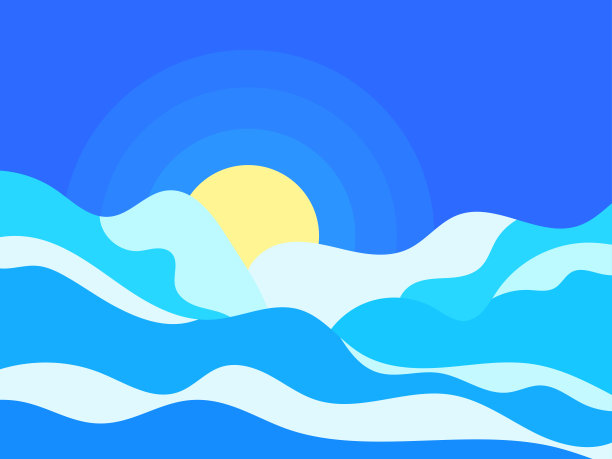 冬天的风景有雪山和阳光。山地景观呈扁平化风格，冬季气候寒冷。雪山的景色。设计海报，横幅和促销项目。矢量图图片下载