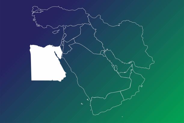 中东国家的可编辑地图图片下载