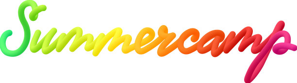 夏令营流体三维扭转文字混纺制成图片下载