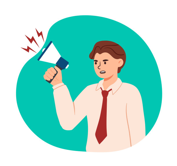 尖叫的家伙在扬声器矢量概念图片下载