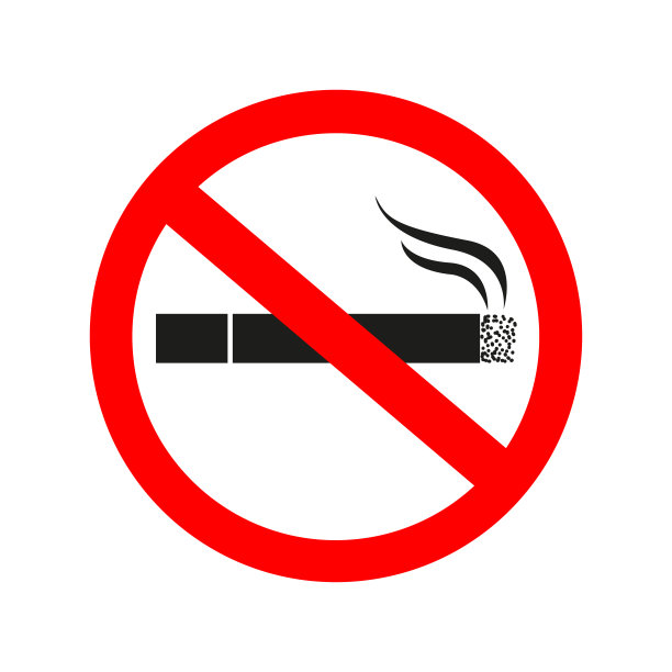 没有吸烟标志矢量标志，标志，图标和徽章图片下载