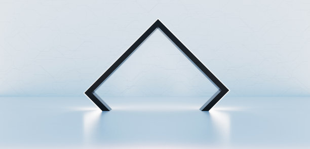 科技背景舞台现代展示场景用霓虹灯和激光舞台背景场景展示展示展厅3D插画图片下载