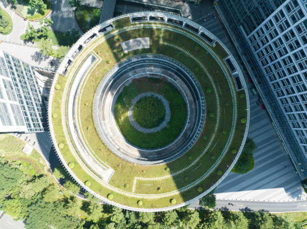 屋顶圆形花园图片下载