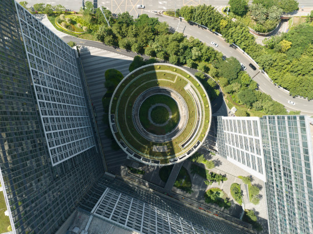 屋顶圆形花园图片下载