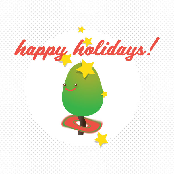 节日快乐!圣诞快乐-节日人物-节日快乐信息-圣诞卡-可爱的圣诞树人物图片下载