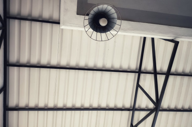 PVC白色屋面及灯具装饰图片下载