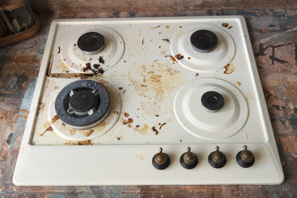 厨房里的脏炉子关上了。生命的概念图片下载