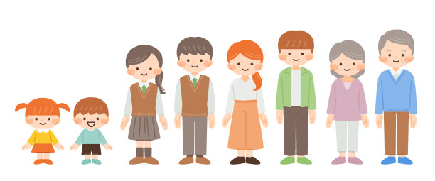 家庭站立图片插图材料图片下载