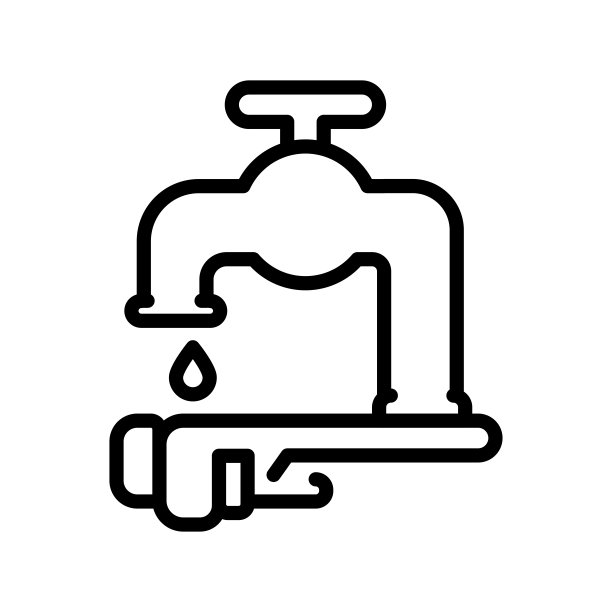 管道安装黑线图标。网页的象形文字图片下载