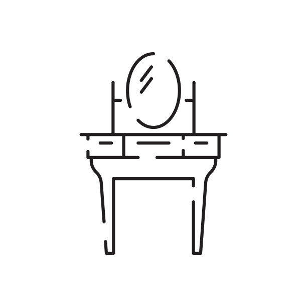 房屋或家装线条图标。沙发，线性风格的标志移动概念和网页设计。符号、标志说明。矢量图形图片下载