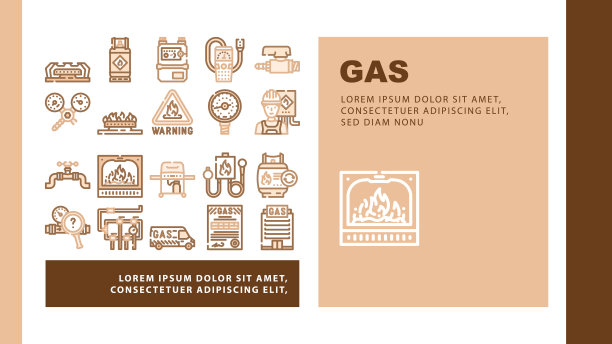 气能油动力管道着陆头矢量图片下载