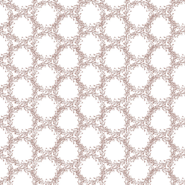 手绘水彩画灰色干秋叶无缝图案隔离在白色的背景。乡村风格插画可用于纺织品、布艺、墙纸等印刷品。图片下载