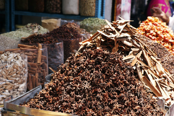 街头香料市场摊位在喀拉拉邦高知印度百老汇图片下载