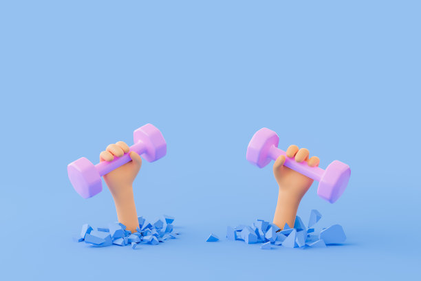 双手举着哑铃从地上伸出来图片下载