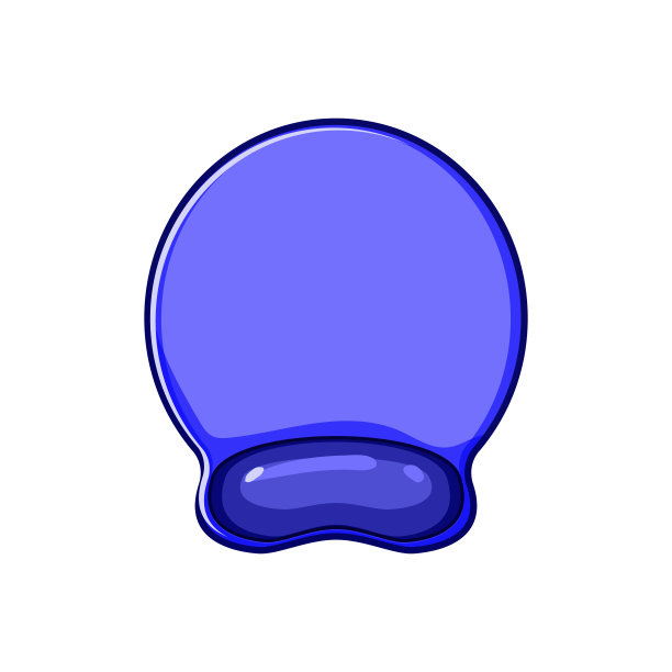 模拟鼠标垫卡通矢量插图图片下载